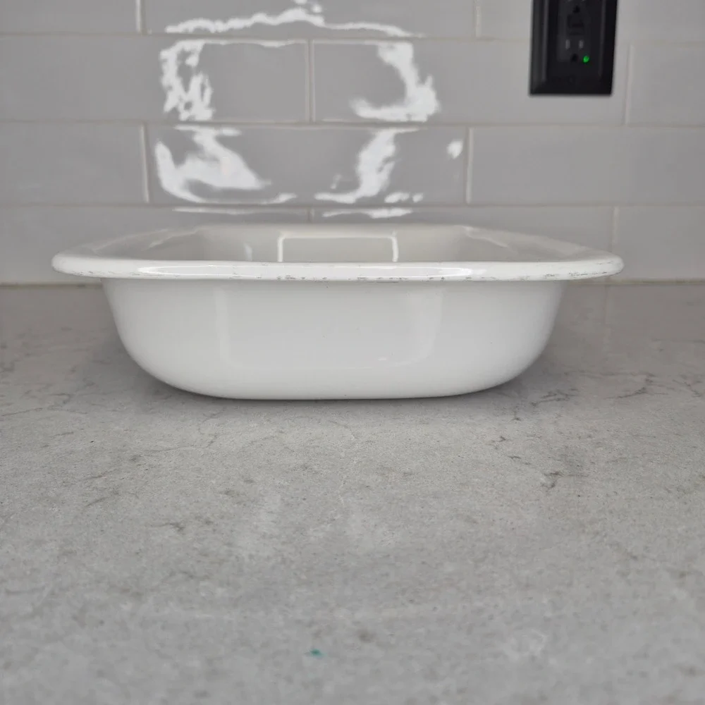 Corning Ware Roaster Pan Cornflower Blue P-21 White